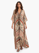 Boho Vintage Print Oversized Kaftan Maxi Dress
