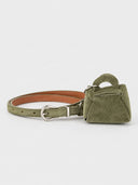 Mini Suede Bag Charm Belt