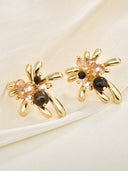 Vintage Gold Firework Statement Earrings