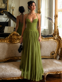 Lace Splicing Halter Neck Maxi Dress