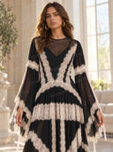 Lace Panelled Maxi Dress