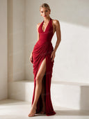 Luxe Satin Shirt Maxi Dress