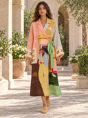Unique Artistic Print Long Robe Style Maxi Dress