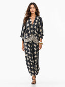 Casual Abstract Plaid Print Kimono Sleeve Maxi Dress