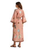 Bohemian Tribal Print Wrap Maxi Dress