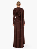 Pleated Ribbon Design Maxi Dress