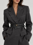 Slim Double Strap Buckle Waist Belt