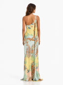 Elegant Bohemian Paisley Satin Maxi Dress