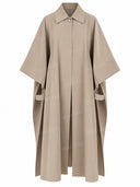 Oversized Cape Sleeve Long Trench Coat