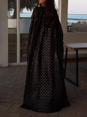 Elegant Gold Dot Print Robe Two-Piece Set