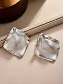 Minimalist Irregular Pleated Earrings