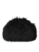 Stylish Long Curly Plush Oversized Clutch Bag