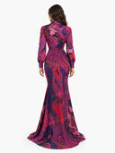 Retro Abstract Print Two-Piece Set