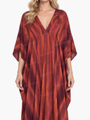 V-neck Printed Maxi Dress