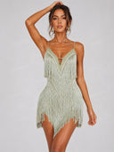 Sexy Fringe Bodycon Mini Dress