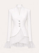 Elegant White Lace Two-Piece Set