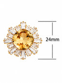Crystal Sunburst Stud Earrings