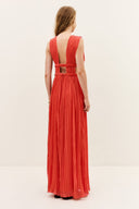 Deep V-Neck Maxi Dress