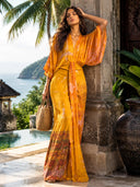 Yellow ILLUSION Printed Dress