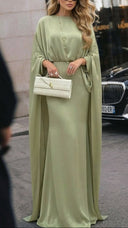 Luxury Minimalist Draped Maxi Dress