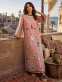 Unique Abstract Art Print Kaftan Maxi Dress