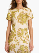 Feather Hem Midi Dress