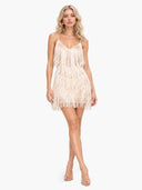 Elegant Sequin Fringe Cami Mini Dress