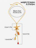 Vintage Starfish Charm Pendant Necklace