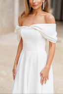 Elegant Off-the-shoulder Draped Maxi Dress