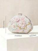 Floral Embroidered Pearl Bag