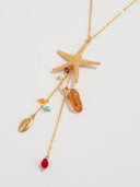 Vintage Starfish Charm Pendant Necklace