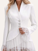Elegant White Lace Two-Piece Set