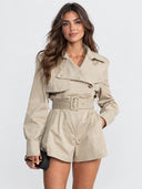 Belted Trench Style Romper