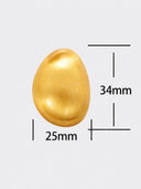 Brushed Gold Oval Stud Earrings