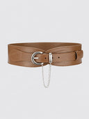 Vintage Buckle Chain Detail Waist Belt
