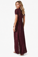 Lace Long-sleeved Top And Wide-leg Pants Set（Headscarf Not Included）