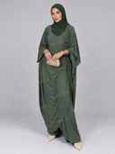 Elegant Ruched Batwing Top & Wide Leg Pants Set