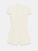 Structured Short Sleeve Tailored Romper
