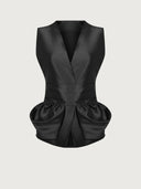 Elegant Satin Skirt Two-Piece Set
