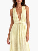 Casual Plunge V-Neck Sleeveless Flowy Maxi Dress