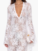 Elegant Lace Bell Sleeve Maxi Dress