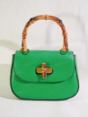 Retro Bamboo Top Handle Bag