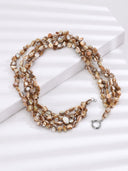 Multicolor Shell Beaded Layered Statement Necklace