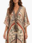 Boho Vintage Print Oversized Kaftan Maxi Dress