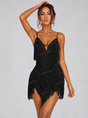 Sexy Fringe Bodycon Mini Dress
