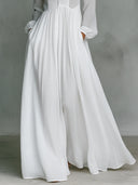 Casual Long-sleeved Pleated Maxi Dress