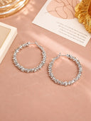 Crystal Baguette Hoop Earrings