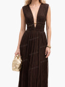 Deep V-Neck Maxi Dress