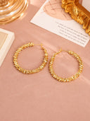 Crystal Baguette Hoop Earrings