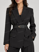 Slim Double Strap Buckle Waist Belt